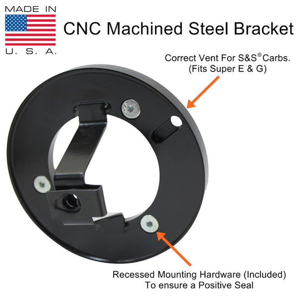 TC Bros Chrome Louvered Air Cleaner for S&S Super E & G Carbs