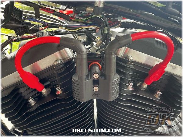 DK Custom 409 Pro Race Spark Plug Wires (Red) - Ready to install - '07 and up Sportster