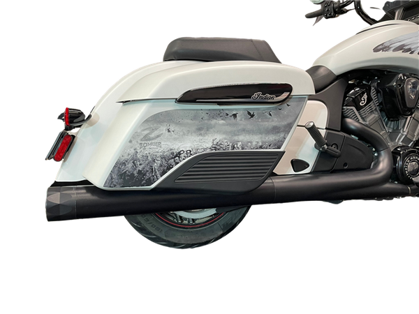 TAB Performance 4" Black B.A.M. Sticks Exhaust Pipes | Hard Bags