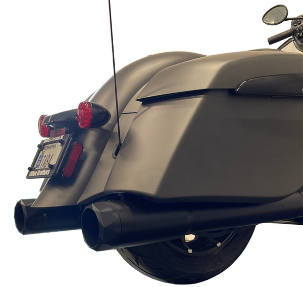 TAB Performance 4.5" Black B.A.M. Sticks Exhaust Pipes | Hard Bag