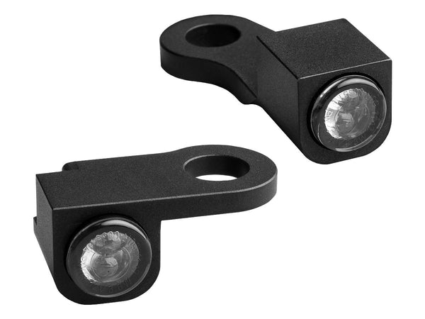 NANO Series LED Turn Signals Black Anodized Smoke LED XL 2014-2022 Sportster