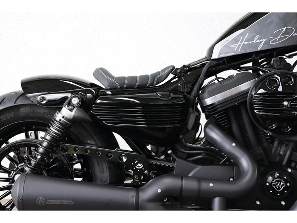 Cult-Werk Old School Frame Mounted Solo Seat for Sportster Black Leather