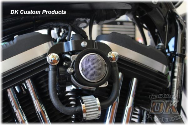 DK Custom Complete Breather System Harley Sportster & Big Twin Evo