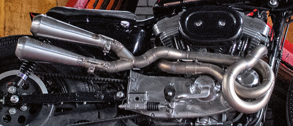 Mad Stainless Steel Exhaust Pipes Mad Twister 2-Into-1-Into 2 For 1986 To Present Sportster