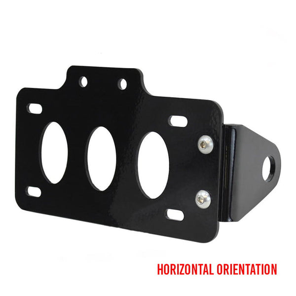 TC Bros Side Mount License Plate Bracket (with no light) 20mm (3/4") Axle Mount