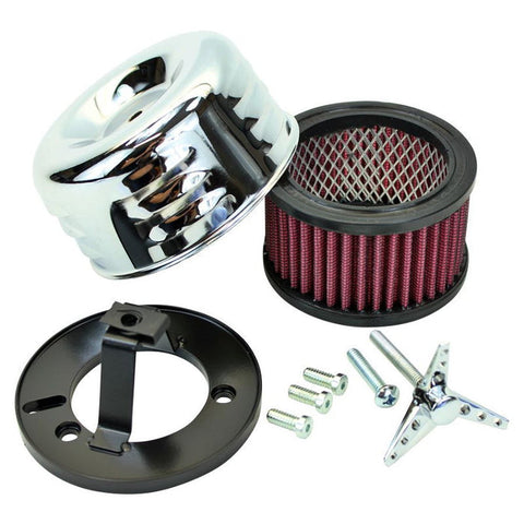 TC Bros Chrome Louvered Air Cleaner for S&S Super E & G Carbs