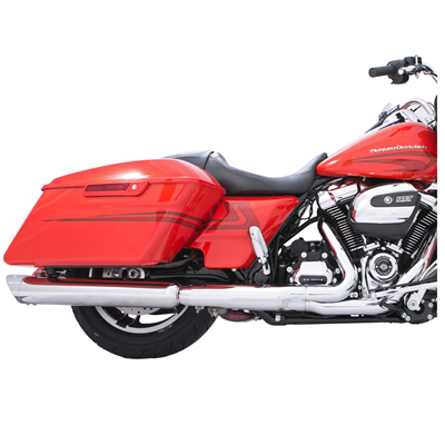 TAB Performance 4" B.A.M. Stick Slip-On Mufflers for Harley Touring 2017 and up | Chrome