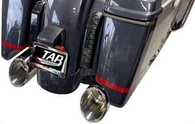 TAB Performance 50 Cal (5") Slip-On Mufflers, Chrome for Harley Touring