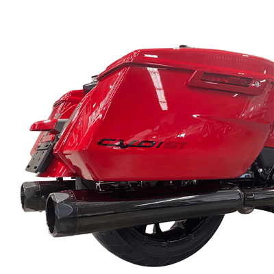 TAB Performance 4.5" B.A.M Stick Slip-On Mufflers for Harley Touring 2017 and up | Midnight Chrome