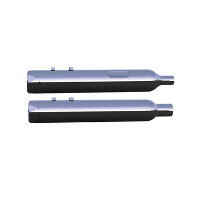 TAB Performance 4.5" B.A.M Stick Slip-On Mufflers for Harley Touring 2017 and up | Midnight Chrome