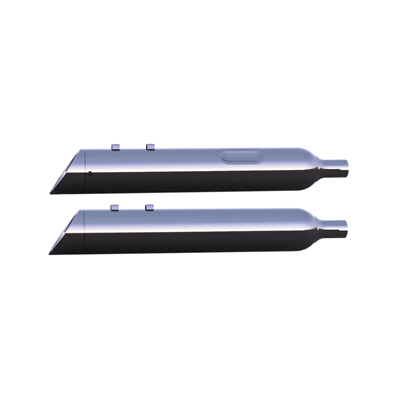 TAB Performance 4.5" B.A.M Stick Slip-On Mufflers for Harley Touring 2017 and up | Midnight Chrome