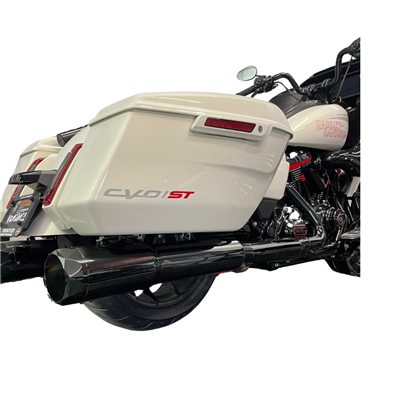 TAB Performance 50 Cal (5") Slip-On Mufflers, Midnight Chrome for Harley Touring