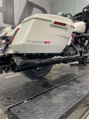 TAB Performance 50 Cal (5") Slip-On Mufflers, Midnight Chrome for Harley Touring