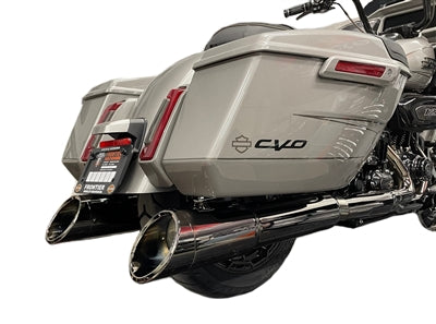 TAB Performance 50 Cal (5") Slip-On Mufflers, Torched Chrome for Harley Touring