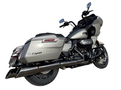 TAB Performance 50 Cal (5") Slip-On Mufflers, Torched Chrome for Harley Touring
