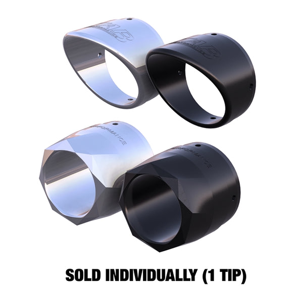 TAB Performance 3.5 Inch Exhaust Tips | Sold Individually - 3.5" Black Billet Aluminium Slash Cut End Cap