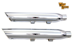 Wyatt Gatling Chrome Slash Muffler Set XL 2014 and up