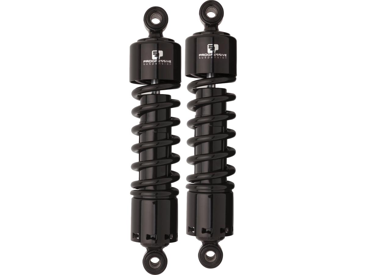 Progressive 412 Series 11" Shocks Standard Duty Black for '79-'03 Sportster, '77-'78 XLCR, '85-'94 FX, '82-'84 FXR, FXRS and '83-'84 FXRT
