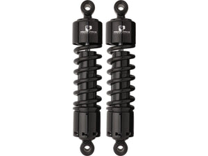 Progressive 412 Series 11.5" Shocks Standard Duty Black for for '79-'03 Sportster, '77-'78 XLCR, '85-'05 Touring, '85-'94 FX Model, '80-'84 FLT, '81-'84 FLTC, '82-'84 FXR, FXRS and '83-'84 FXRT
