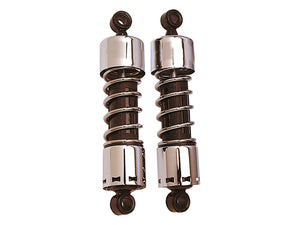 Progressive 412 Series 13" Shocks Standard Duty Chrome for '79-'03 Sportster, '77-'78 XLCR, '85-'05 Touring, '85-'94 FX, '80-'84 FLT, '81-'84 FLTC, '82-'84 FXR, FXRS and '83-'84 FXRT