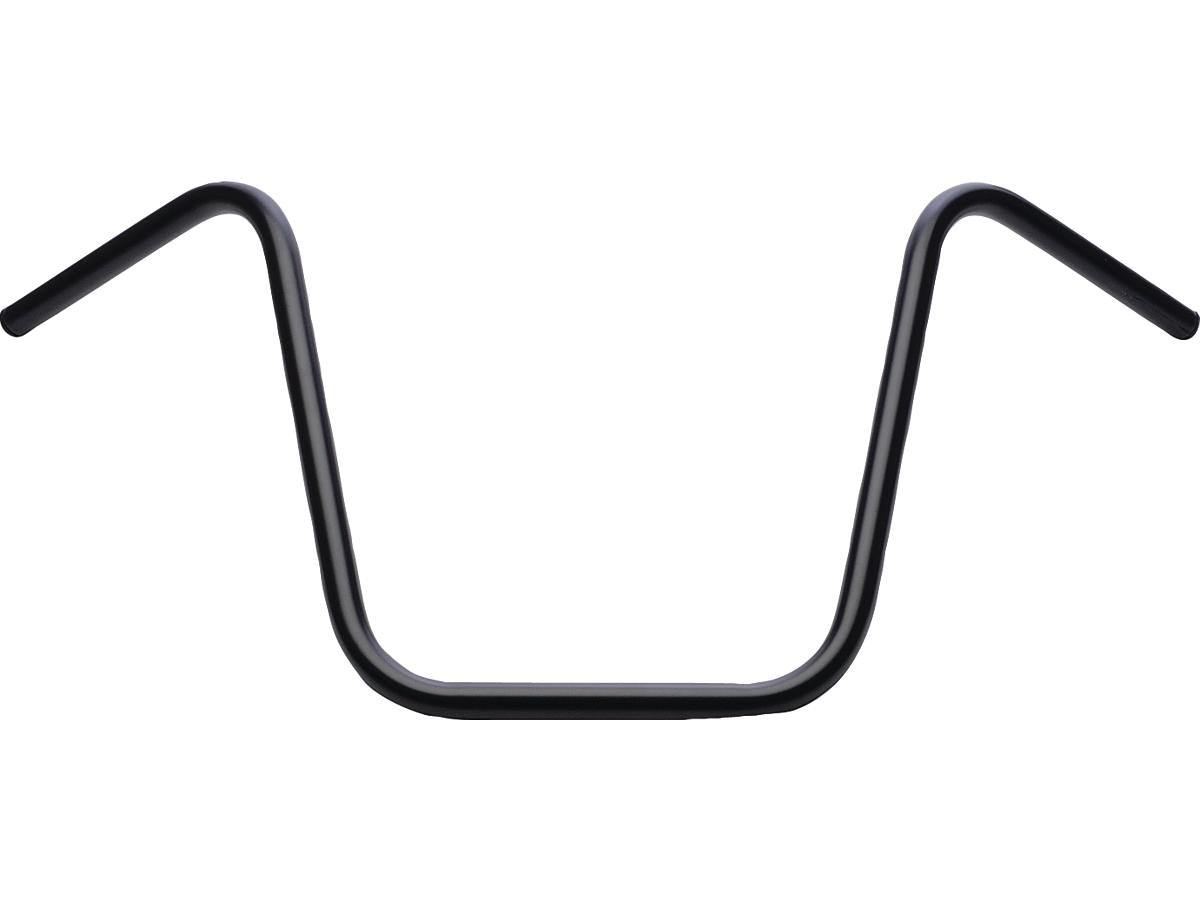 16" Ape Hanger Handlebar for Internal Wiring Non-Dimpled 3-Hole Black Powder Coated 1" Throttle Cables