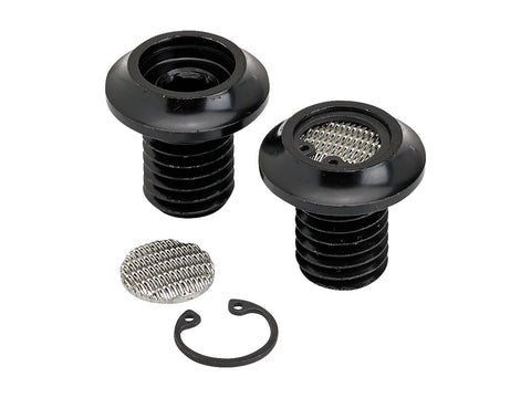 Lowbrow Customs Radius Breather Bolts 1/2"-13 Black
