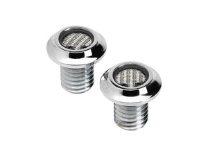 Lowbrow Customs Radius Breather Bolts 1/2"-13 Chrome