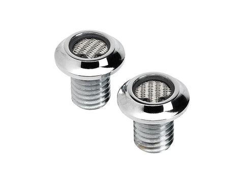 Lowbrow Customs Radius Breather Bolts 1/2"-13 Chrome