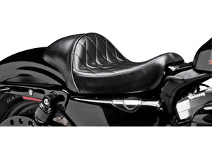 Le Pera Stubs Cafe Diamond Stitch Seat Black Vinyl
