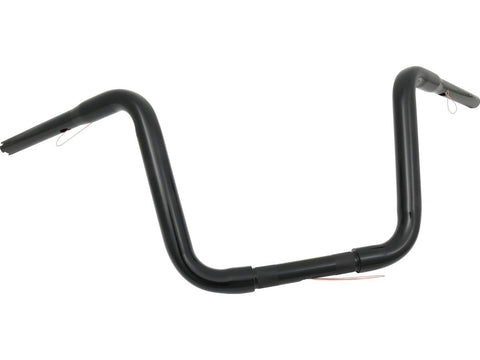 11 Standard Ape Hanger Handlebar Non-Dimpled 3-Hole Black Powder Coated 1 1/4" Throttle By Wire Throttle Cables