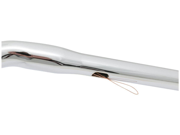 19 Standard Ape Hanger Handlebar Non-Dimpled 3-Hole Chrome 1 1/4" Throttle By Wire Throttle Cables
