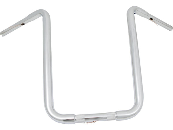 19 Standard Ape Hanger Handlebar Non-Dimpled 3-Hole Chrome 1 1/4" Throttle By Wire Throttle Cables