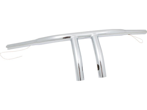 8 T-Bar Handlebar Non-Dimpled 4-Hole Chrome 1 1/4" Throttle By Wire Throttle Cables