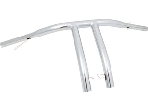 12 T-Bar Handlebar Non-Dimpled 4-Hole Chrome 1 1/4" Throttle By Wire Throttle Cables