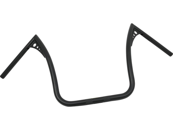 15 Bonanza II Wide Handlebar Dimpled 3-Hole Black Powder Coated 1" Throttle Cables