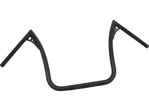15 Bonanza II Wide Handlebar Dimpled 3-Hole Black Powder Coated 1" Throttle Cables