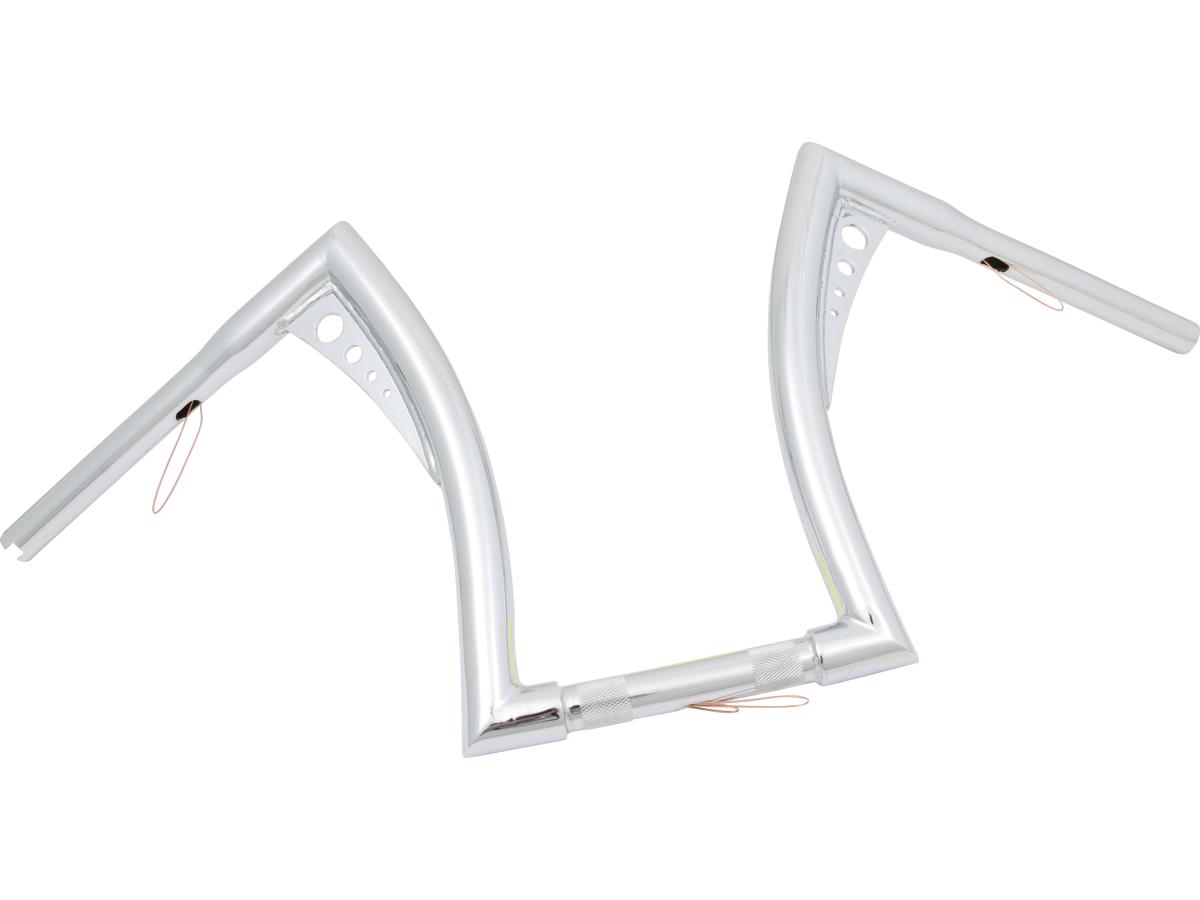 14 Bonanza Fat Handlebar Non-Dimpled 3-Hole Chrome 1 1/4" Throttle By Wire Throttle Cables
