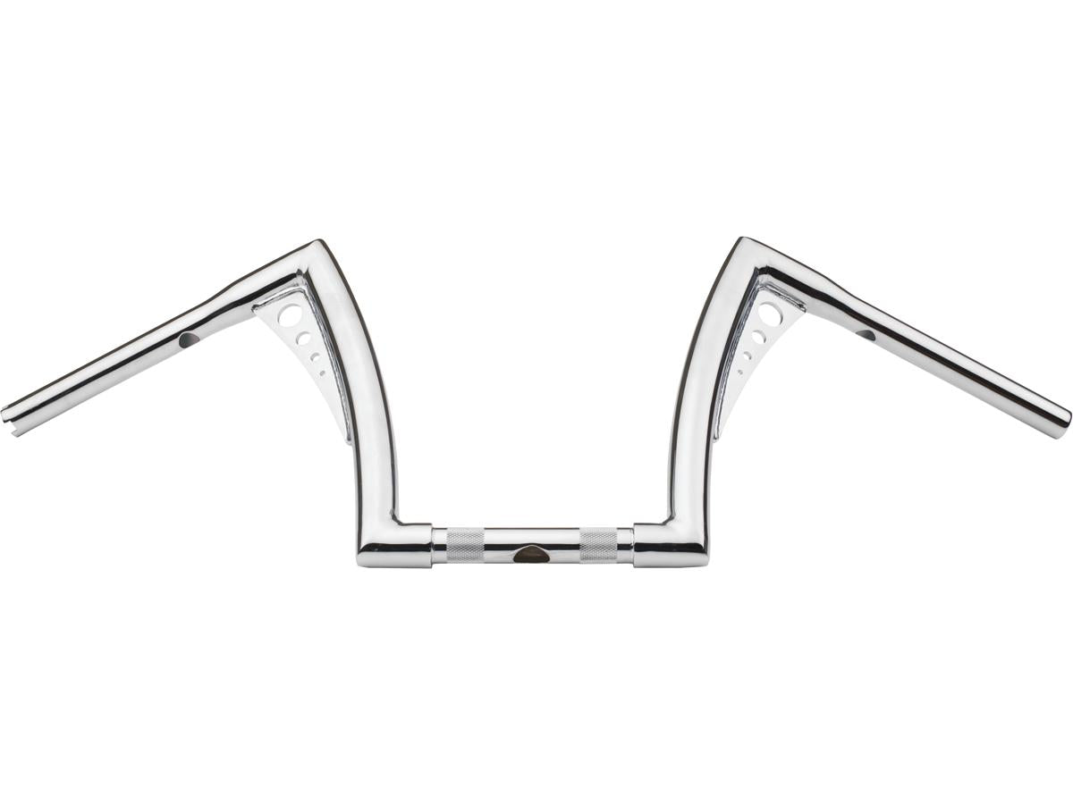 12 Bonanza Fat Handlebar Non-Dimpled 3-Hole Chrome 1 1/4" Throttle By Wire Throttle Cables