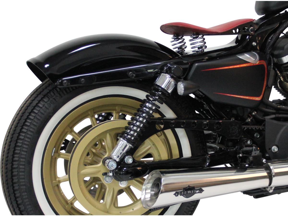 Cult-Werk OEM Style Rear Fender for Sportster Models Long Gloss Black Gloss