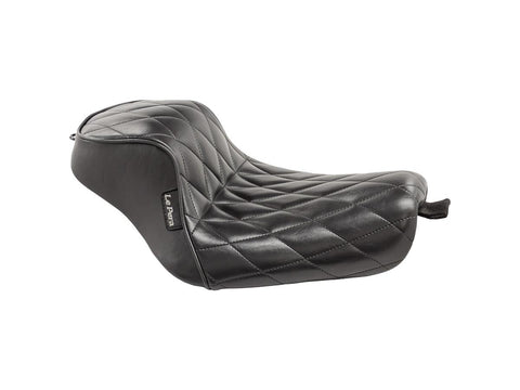 Le Pera Sprocket Diamond Stitch Seat Black Vinyl