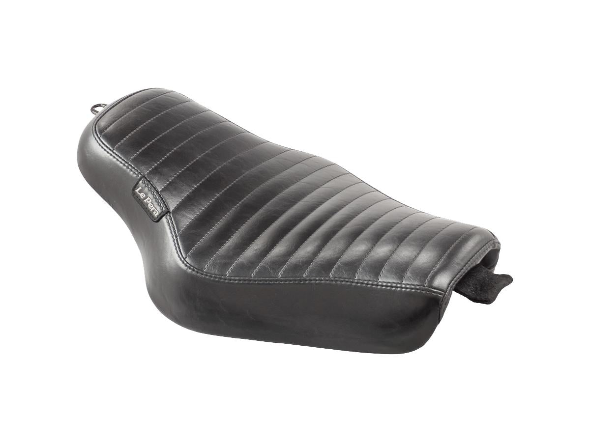 Le Pera Streaker Pleated Stitch Seat Black Vinyl