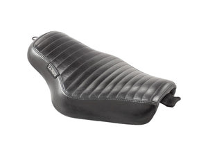 Le Pera Streaker Pleated Stitch Seat Black Vinyl