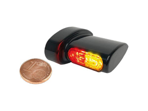 HeinzBikes Winglet Micro 3 in 1 LED Turn Signal/Tailight/Brake Light Black Anodized Smoke LED