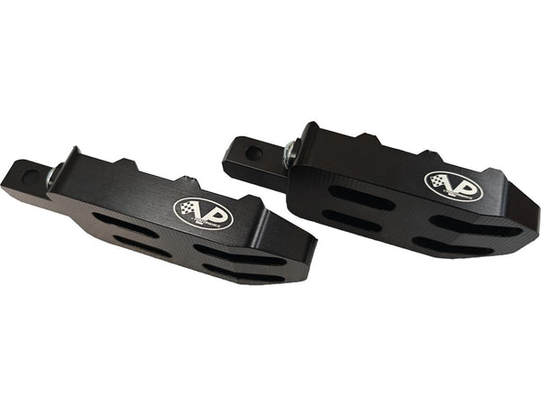 V-Performance Pilot Twin Foot Peg Set Black Cut Anodized for '25 Indian Scout