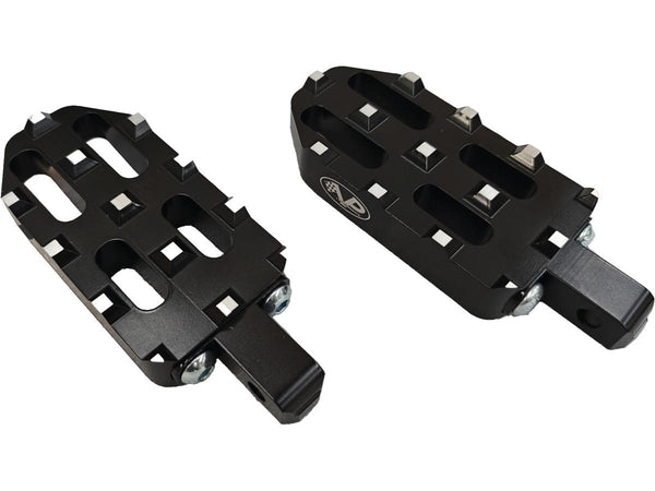 V-Performance Pilot Twin Foot Peg Set Black Cut Anodized for '25 Indian Scout