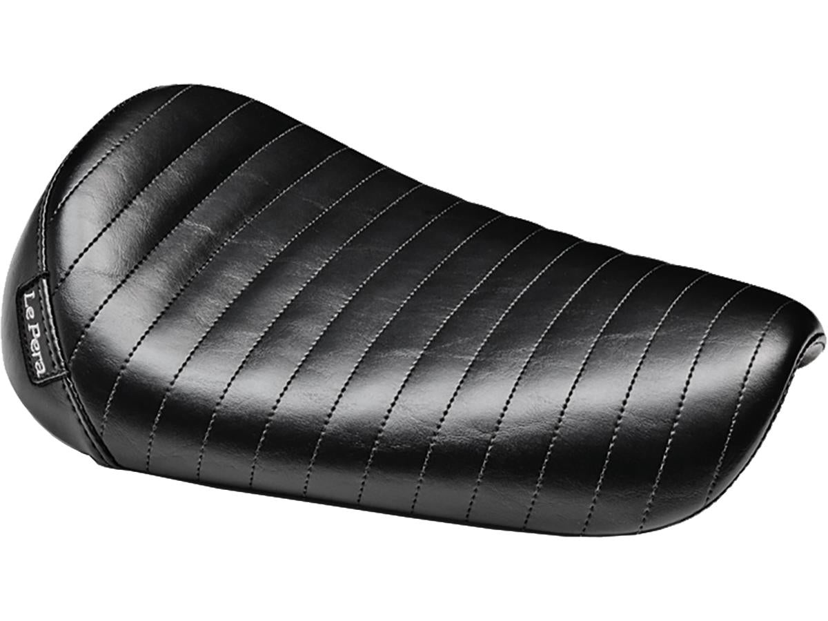 Le Pera Bare Bones Solo Seat Pleated Stitch Black Vinyl