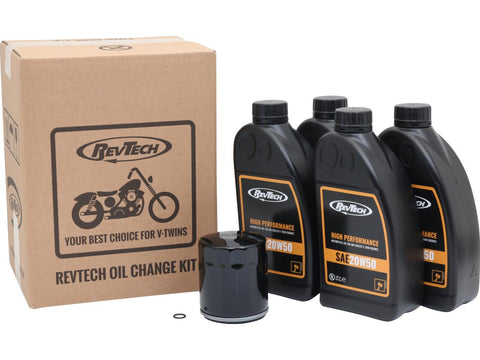 High Performance 4 Litre SAE20W50 Engine Oil Change Kit Black Oil Filter