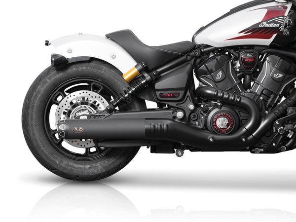 V-Performance Single Slip-On Muffler Set Black Cut Rebel End Cap, Euro 5+ Black Ceramic Coated for '25 Scout Classic, '25 Scout Bobber, '25 Sport Scout, '25 Super Scout, '25 101 Scout