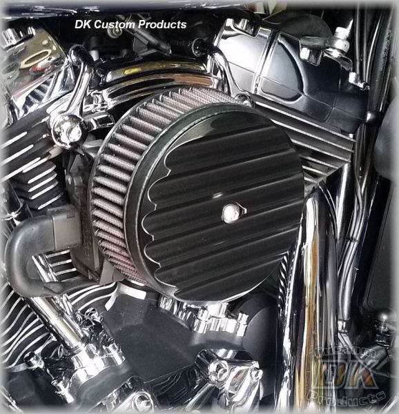 DK Custom Black Finned Cover for Outlaw HiFlow 606 Air Cleaner