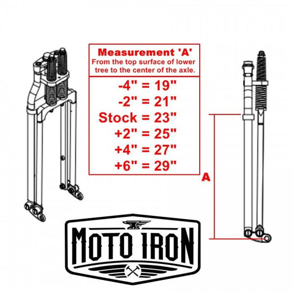 Moto Iron Springer Front End Stock Length - Chrome